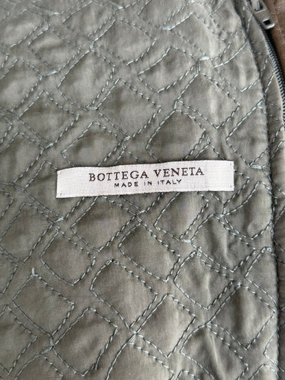 Bottega Veneta Brown Leather Intrecciato Jacket