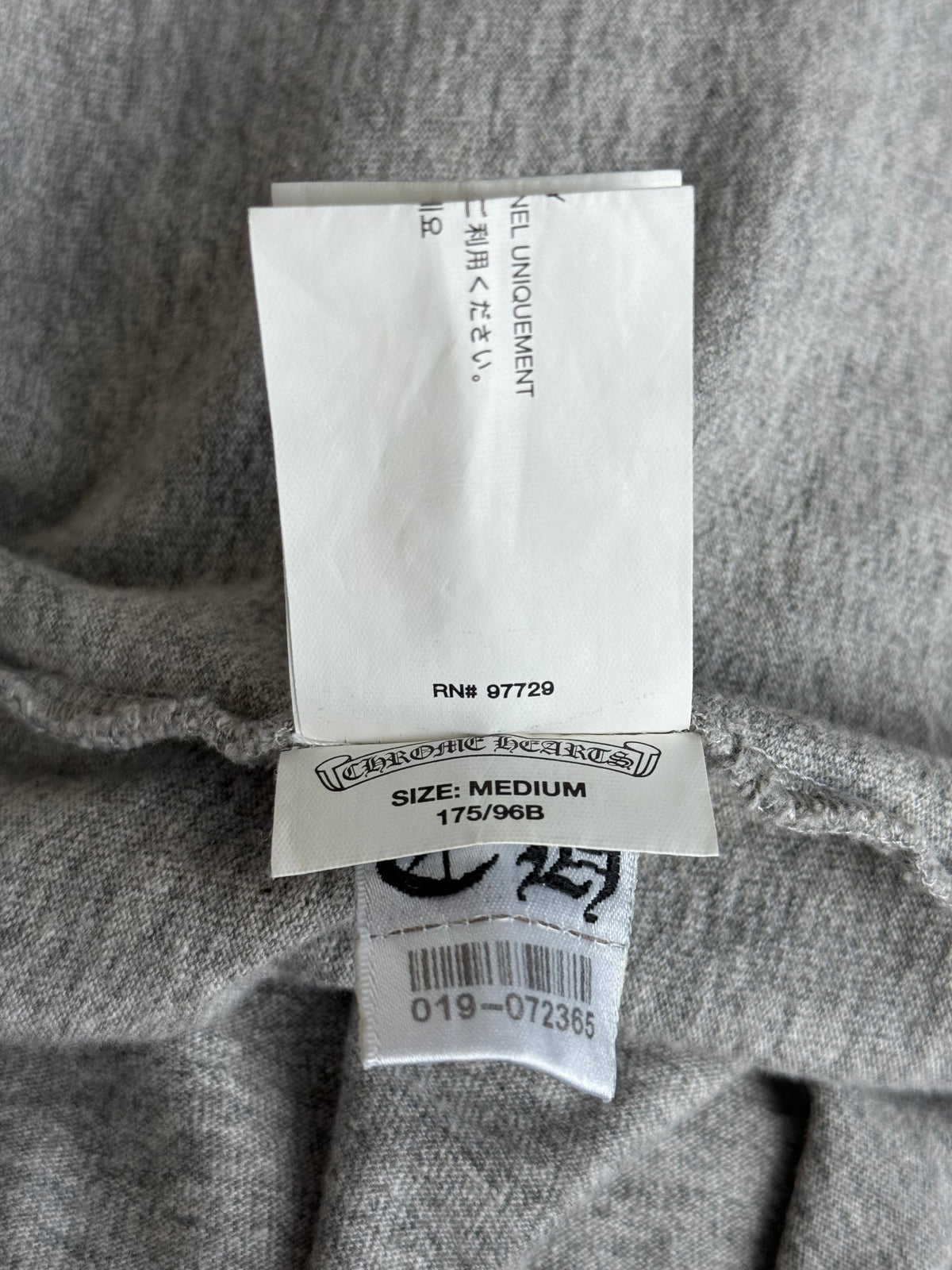 Chrome Hearts Grey & Black CH Patch Baseball Jersey