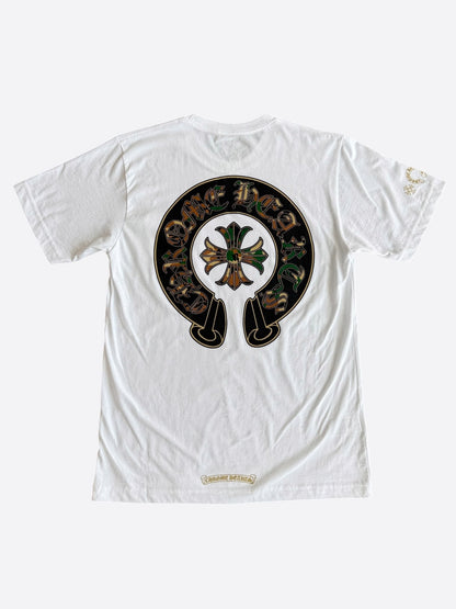 Chrome Hearts White Camouflage Horseshoe Logo T-Shirt
