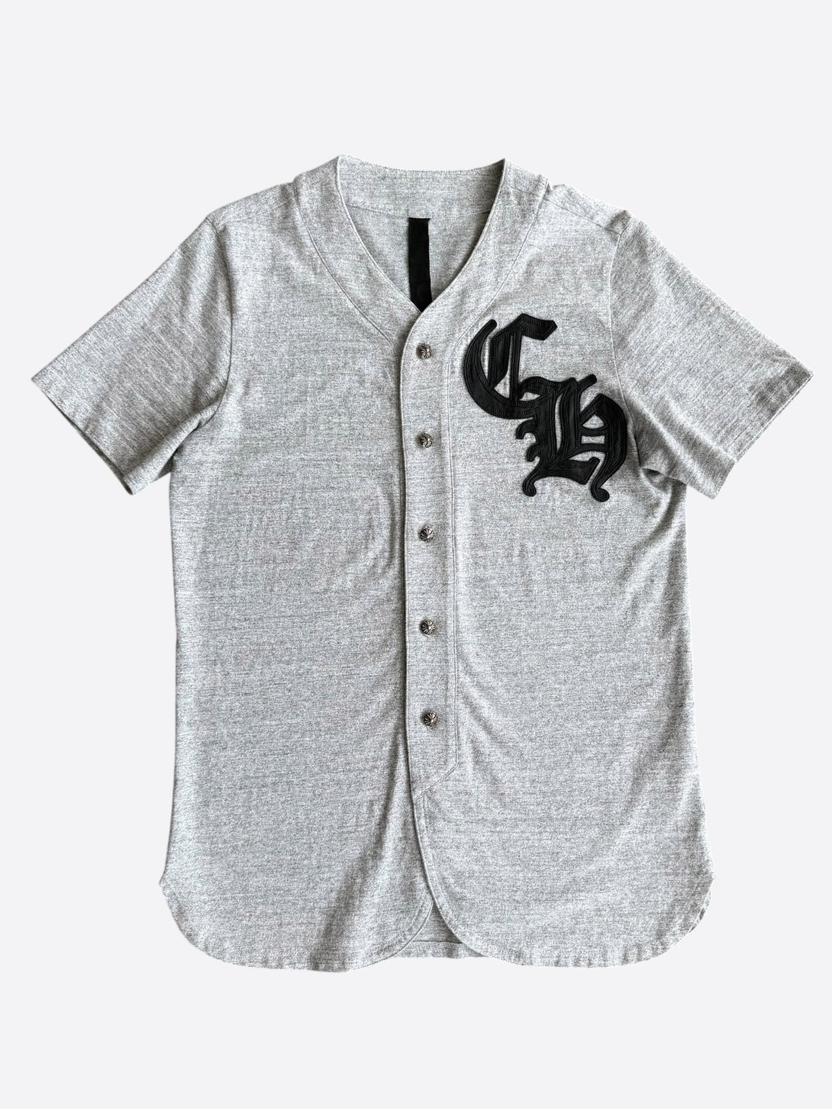 Chrome Hearts Grey & Black CH Patch Baseball Jersey