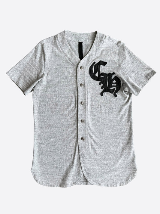 Chrome Hearts Grey & Black CH Patch Baseball Jersey