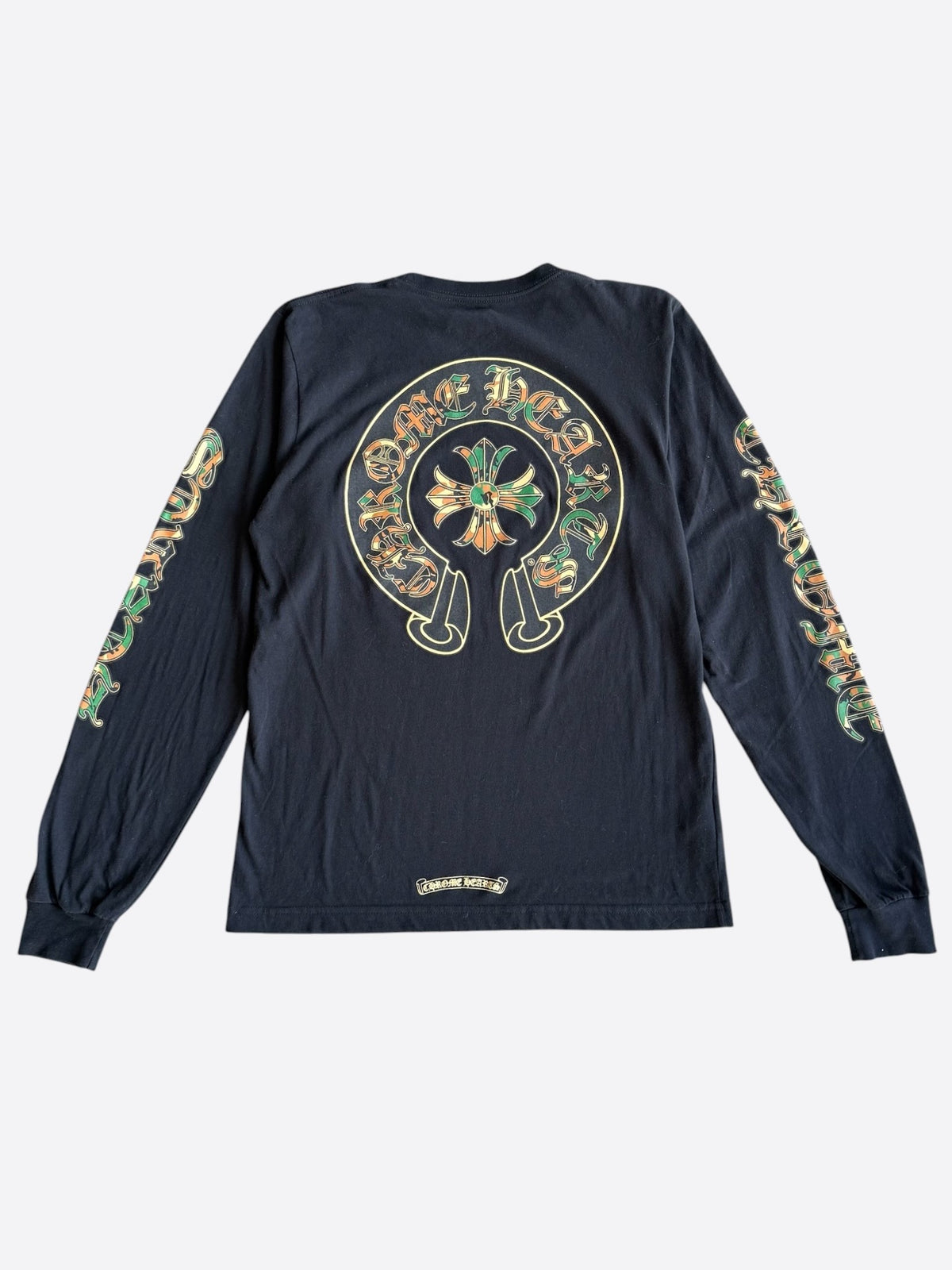 Chrome Hearts Black Camouflage Horseshoe Logo Longsleeve T-Shirt