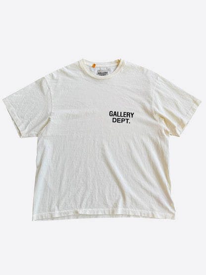 Gallery Dept Cream & Black Souvenir Logo T-Shirt