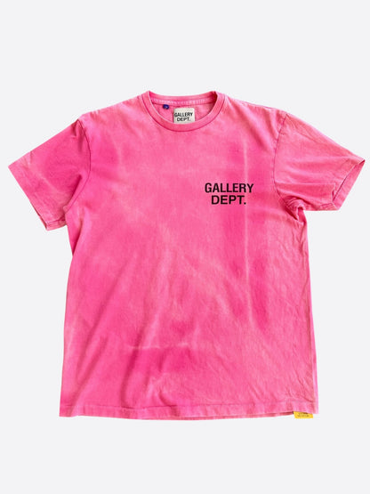 Gallery Dept Vintage Pink & Black Logo T-Shirt