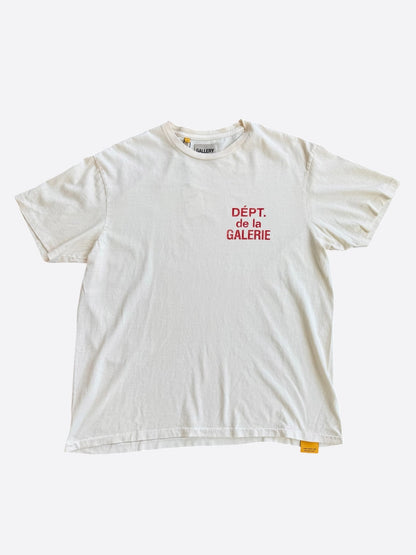 Gallery Dept Cream & Red French Logo T-Shirt