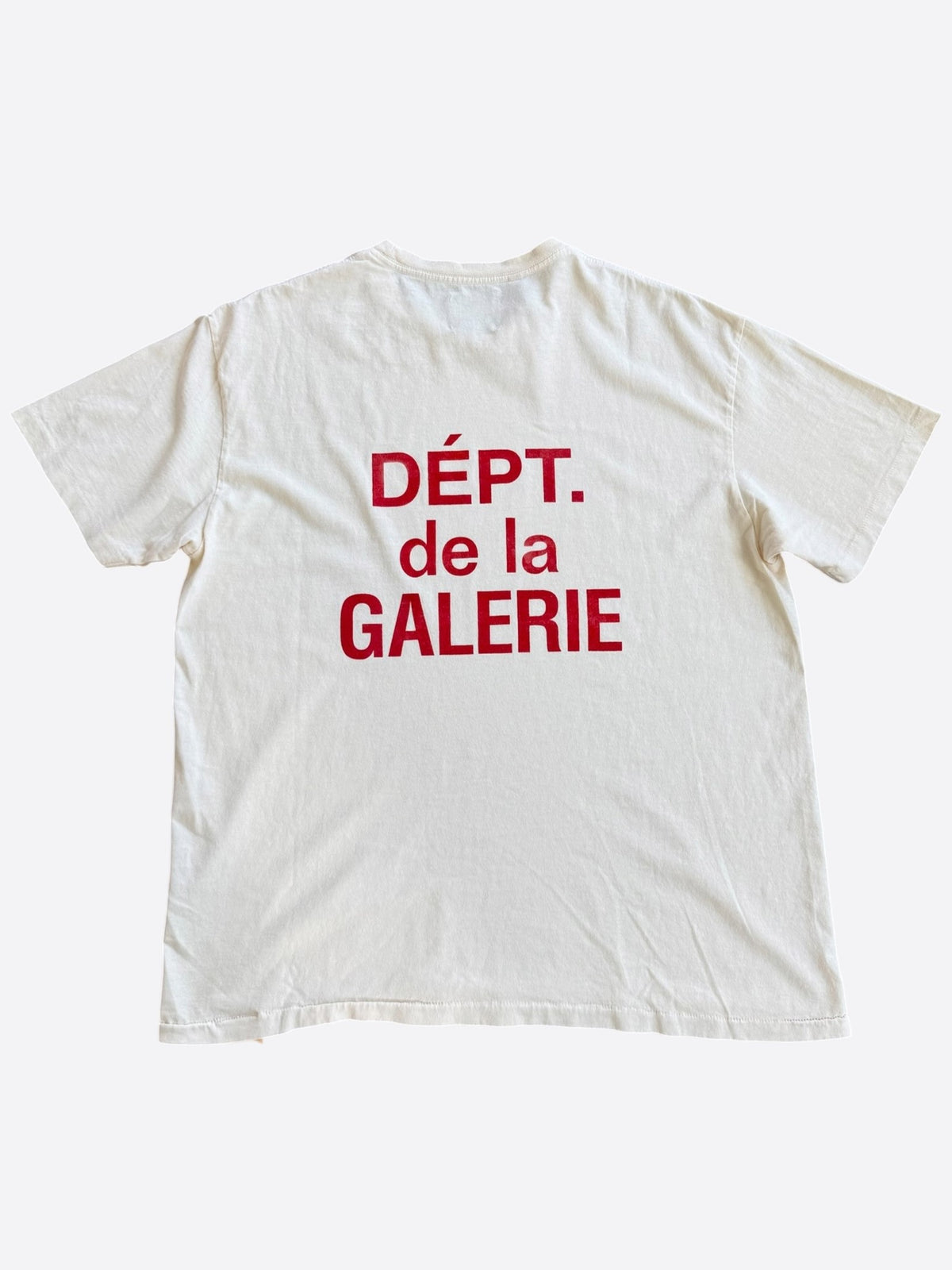 Gallery Dept Cream & Red French Logo T-Shirt