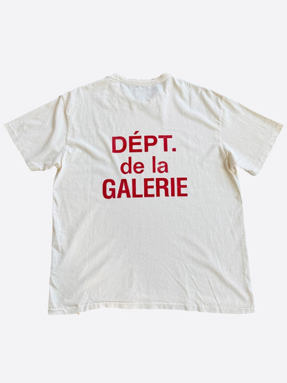 Gallery Dept Cream & Red French Logo T-Shirt