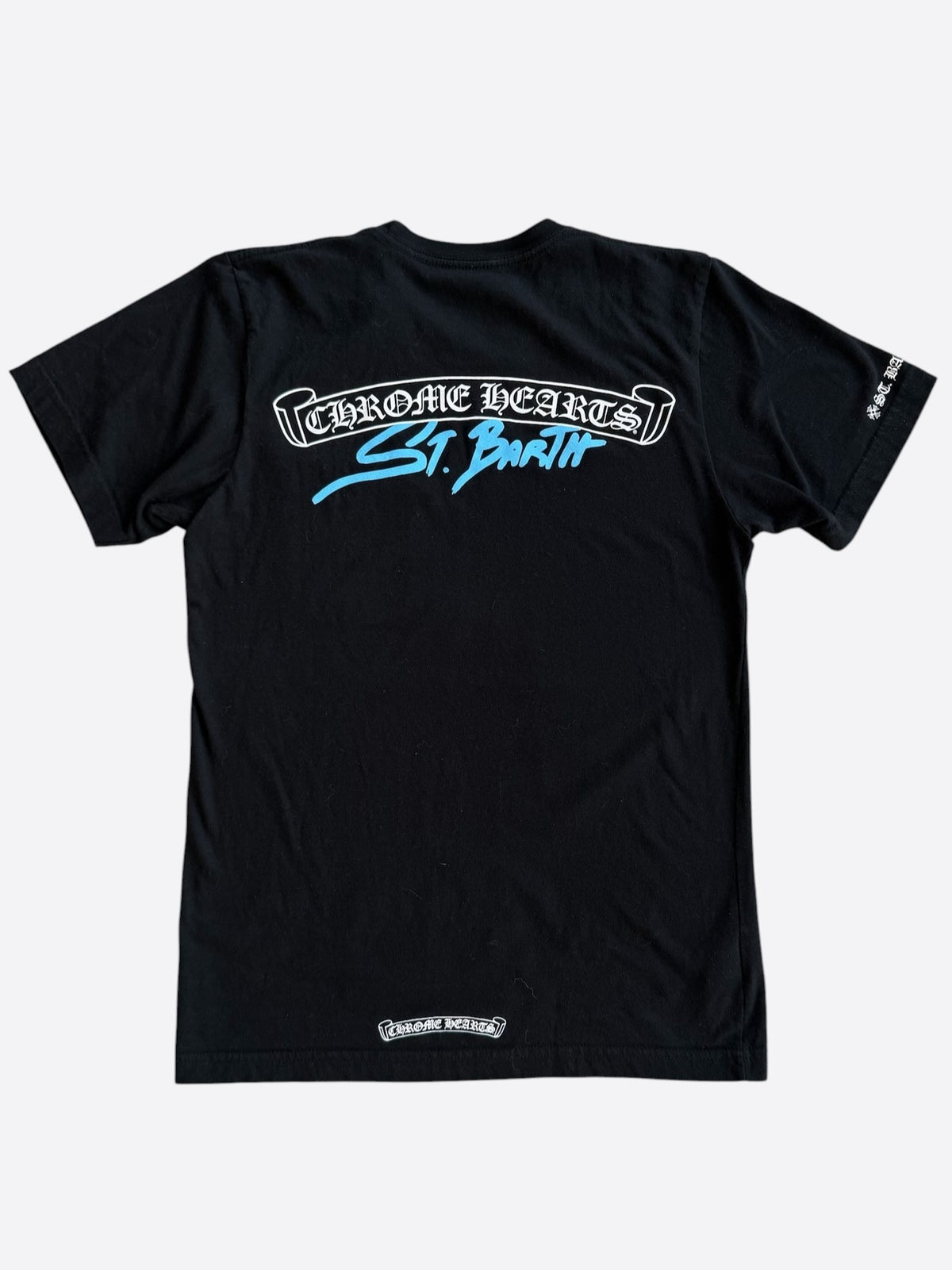 Chrome Hearts St. Barth Exclusive Black & White Scroll Logo T-Shirt