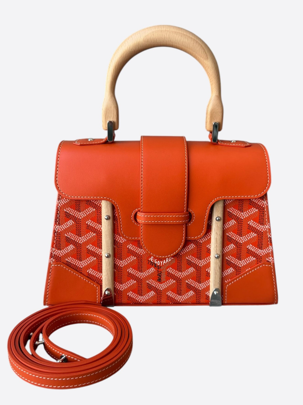 Goyard Orange Structured Mini Saigon