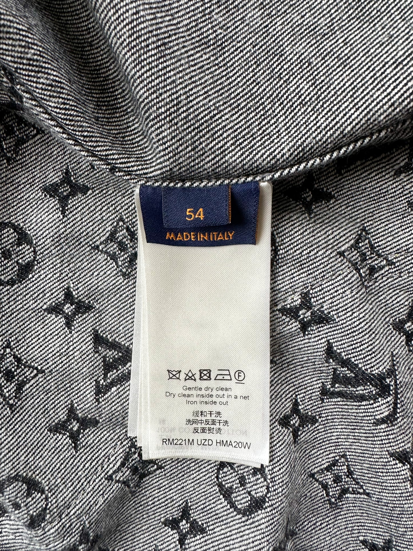 Louis Vuitton Louis Vuitton Nigo Black & Grey Monogram Crazy Denim Jacket