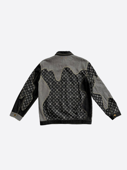 Louis Vuitton Nigo Black & Grey Monogram Crazy Denim Jacket