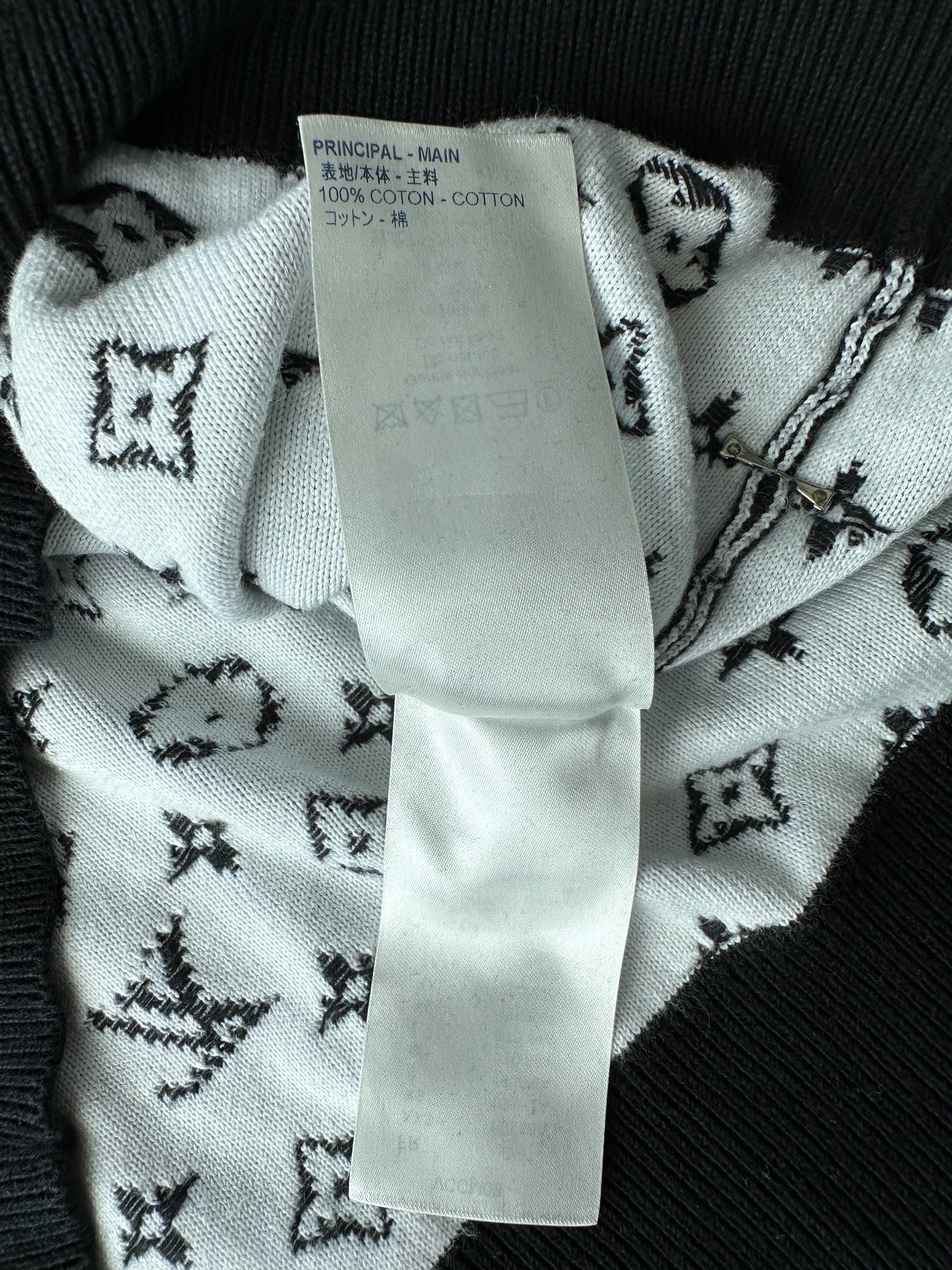 Louis Vuitton Black & White Monogram Gradient Sweater