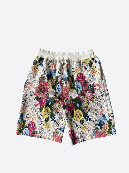 Louis Vuitton Beige Multicolor Floral Monogram Shorts