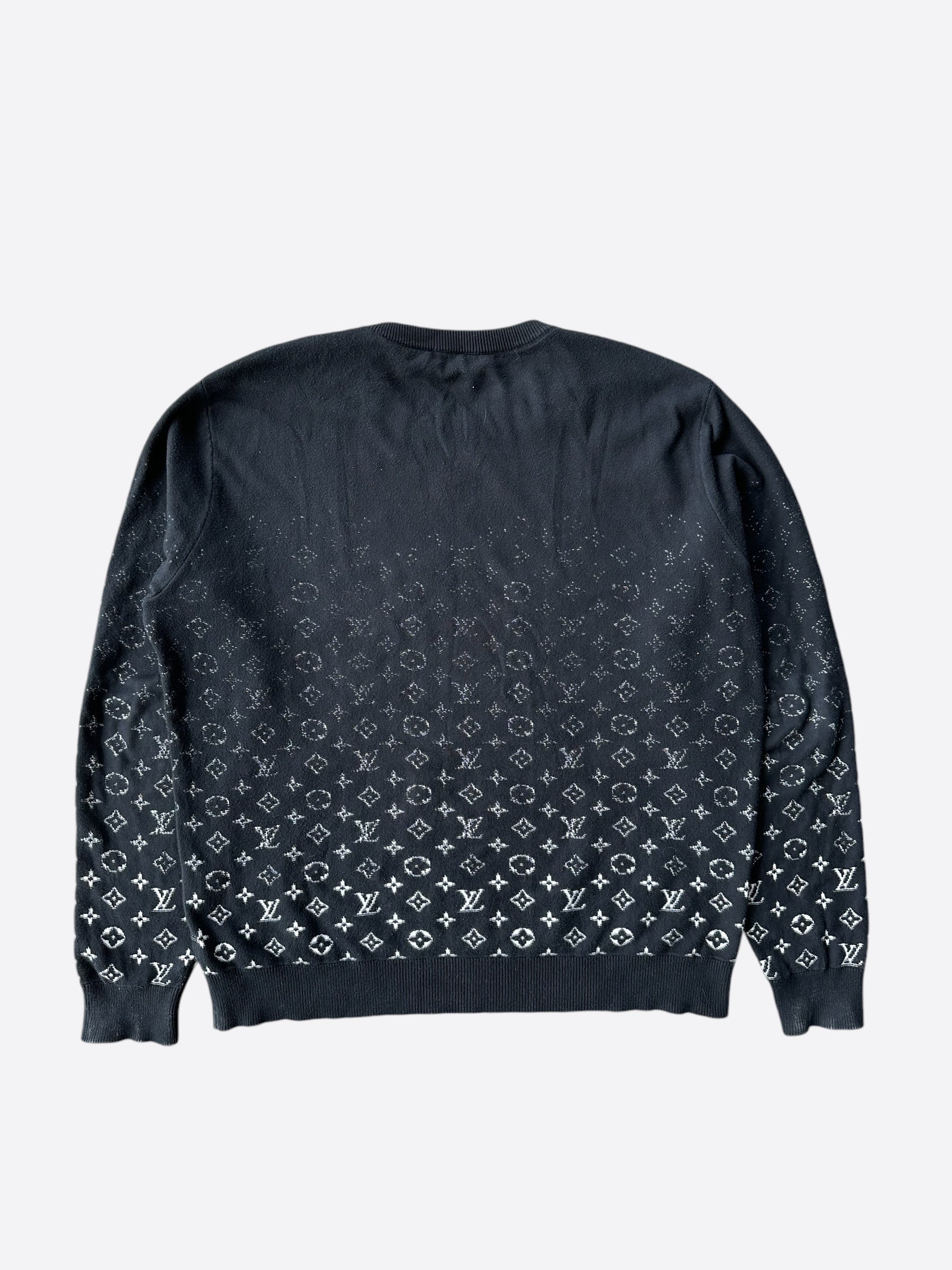 Louis Vuitton Black White Monogram Gradient Sweater Savonches