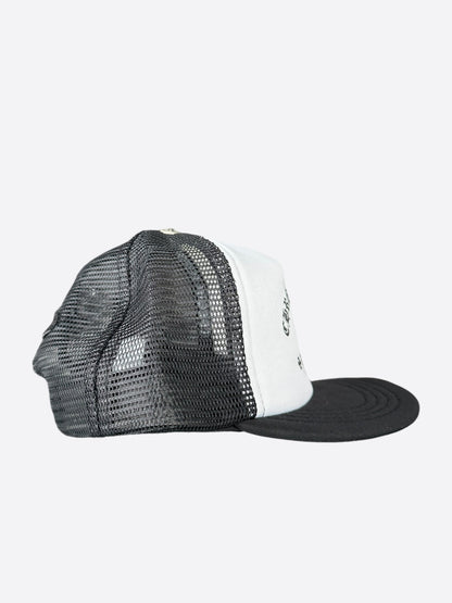 Chrome Hearts Black & White Triple Cross Trucker Hat