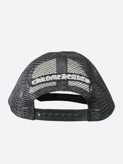 Chrome Hearts Black & White Triple Cross Trucker Hat