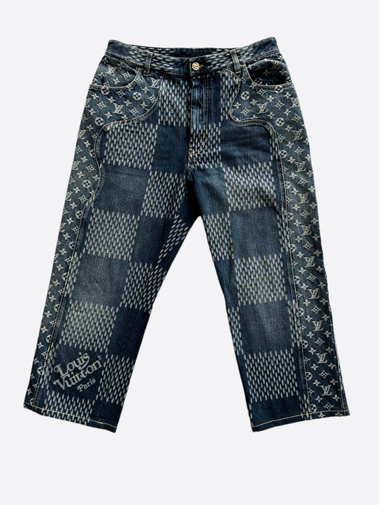 Louis Vuitton Nigo Blue Monogram Baggy Jeans