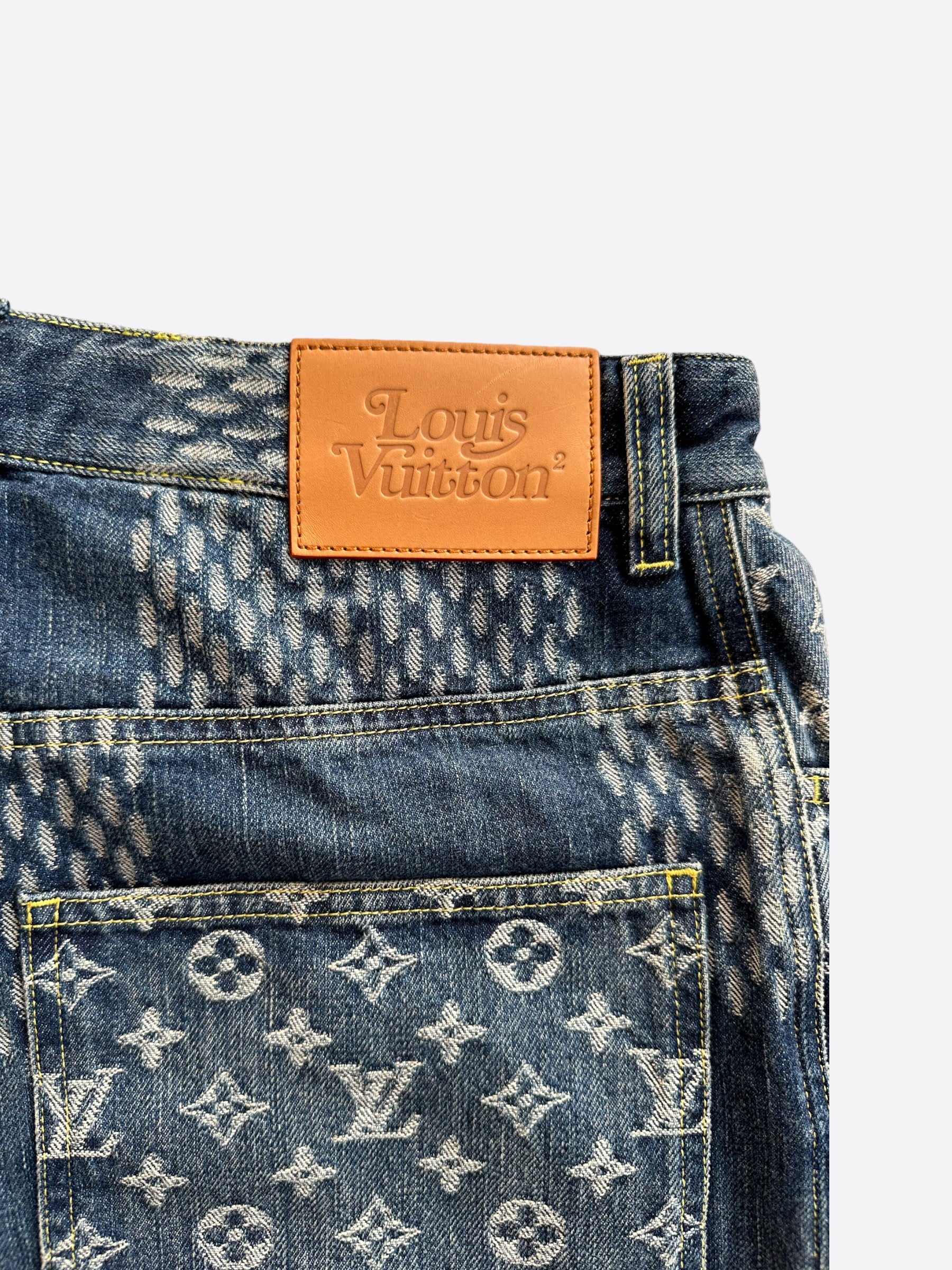 Louis Vuitton Nigo Blue Monogram Baggy Jeans