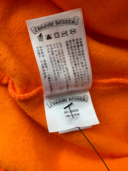 Chrome Hearts Orange & Silver Miami Exclusive Horseshoe Logo Hoodie