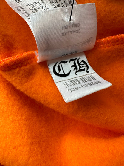 Chrome Hearts Orange & Silver Miami Exclusive Horseshoe Logo Hoodie