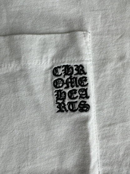 Chrome Hearts White Embroidered Logo T-Shirt