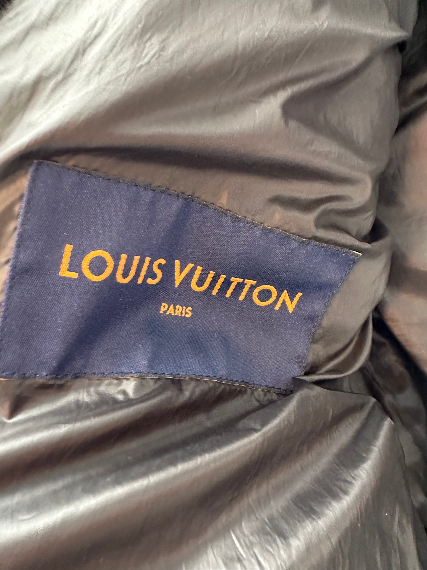 Louis Vuitton Black Flower Monogram Reversible Puffer