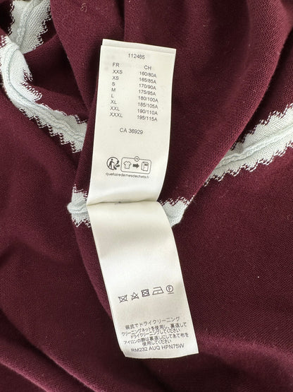 Louis Vuitton Burgundy & White Logo Intarsia T-Shirt