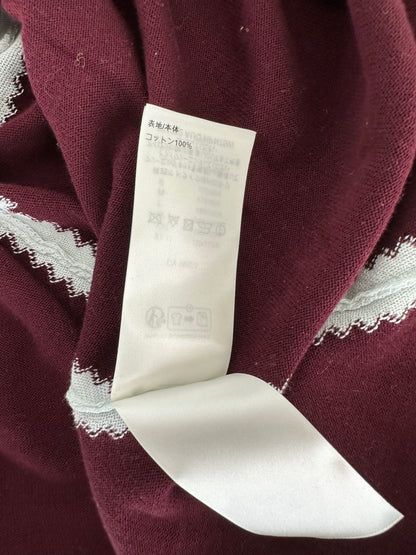 Louis Vuitton Burgundy & White Logo Intarsia T-Shirt