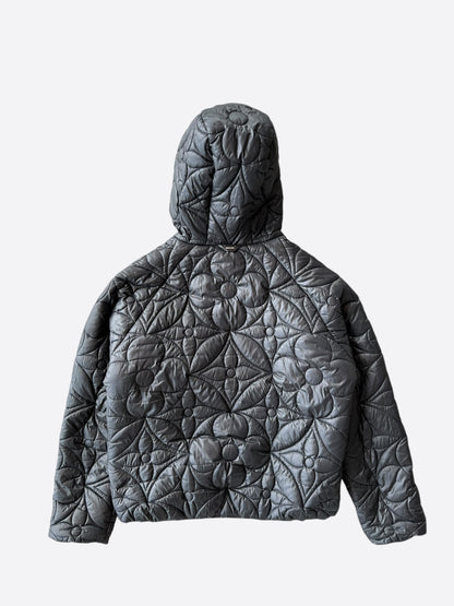 Louis Vuitton Black Flower Monogram Reversible Puffer