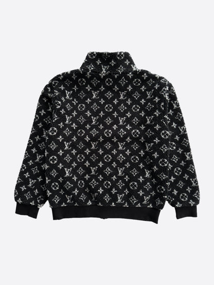 Louis Vuitton Black & Grey Monogram Fleece Jacket