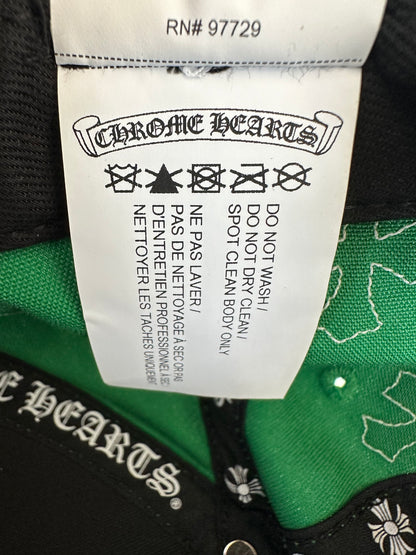 Chrome Hearts Green & White Cross Patch Hat