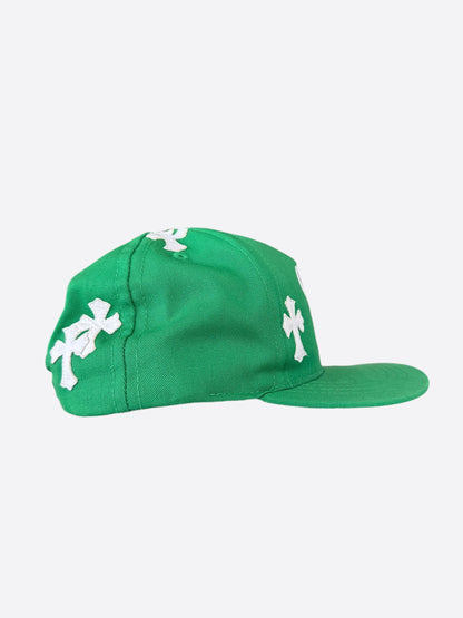 Chrome Hearts Green & White Cross Patch Hat