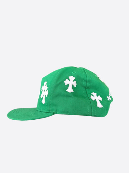 Chrome Hearts Green & White Cross Patch Hat