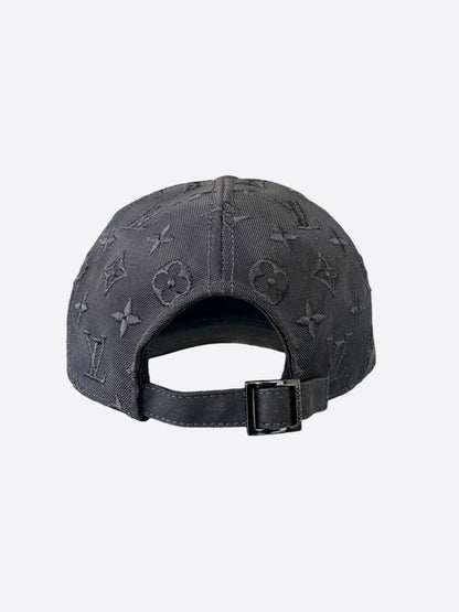 Louis Vuitton Black & White Mesh Monogram Trucker Hat