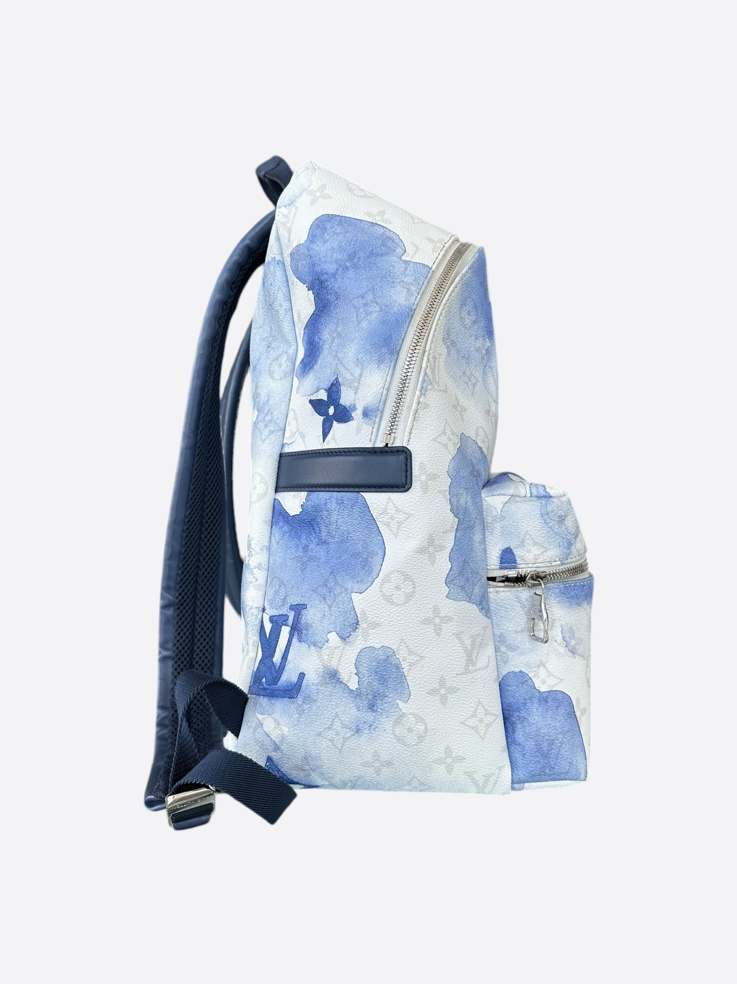 Louis Vuitton White & Blue Watercolor Monogram Discovery Backpack