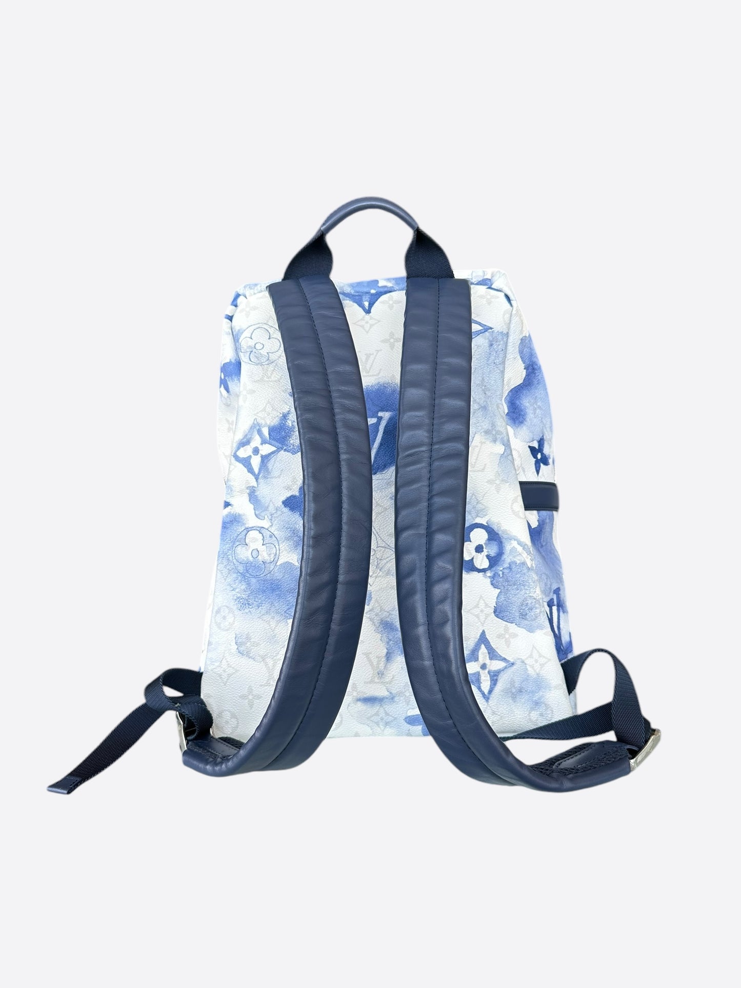 Louis Vuitton White & Blue Watercolor Monogram Discovery Backpack