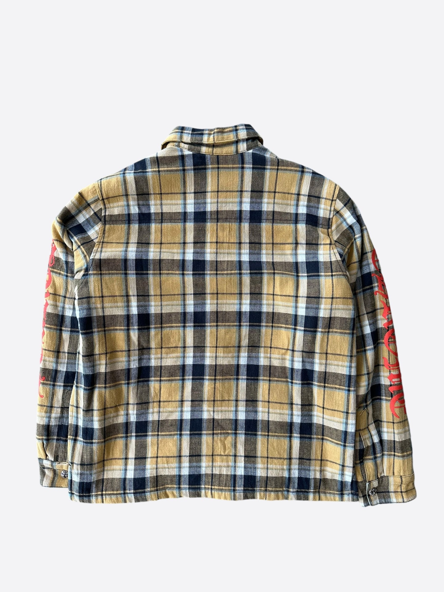 Chrome Hearts Yellow & Red Padded Flannel Jacket