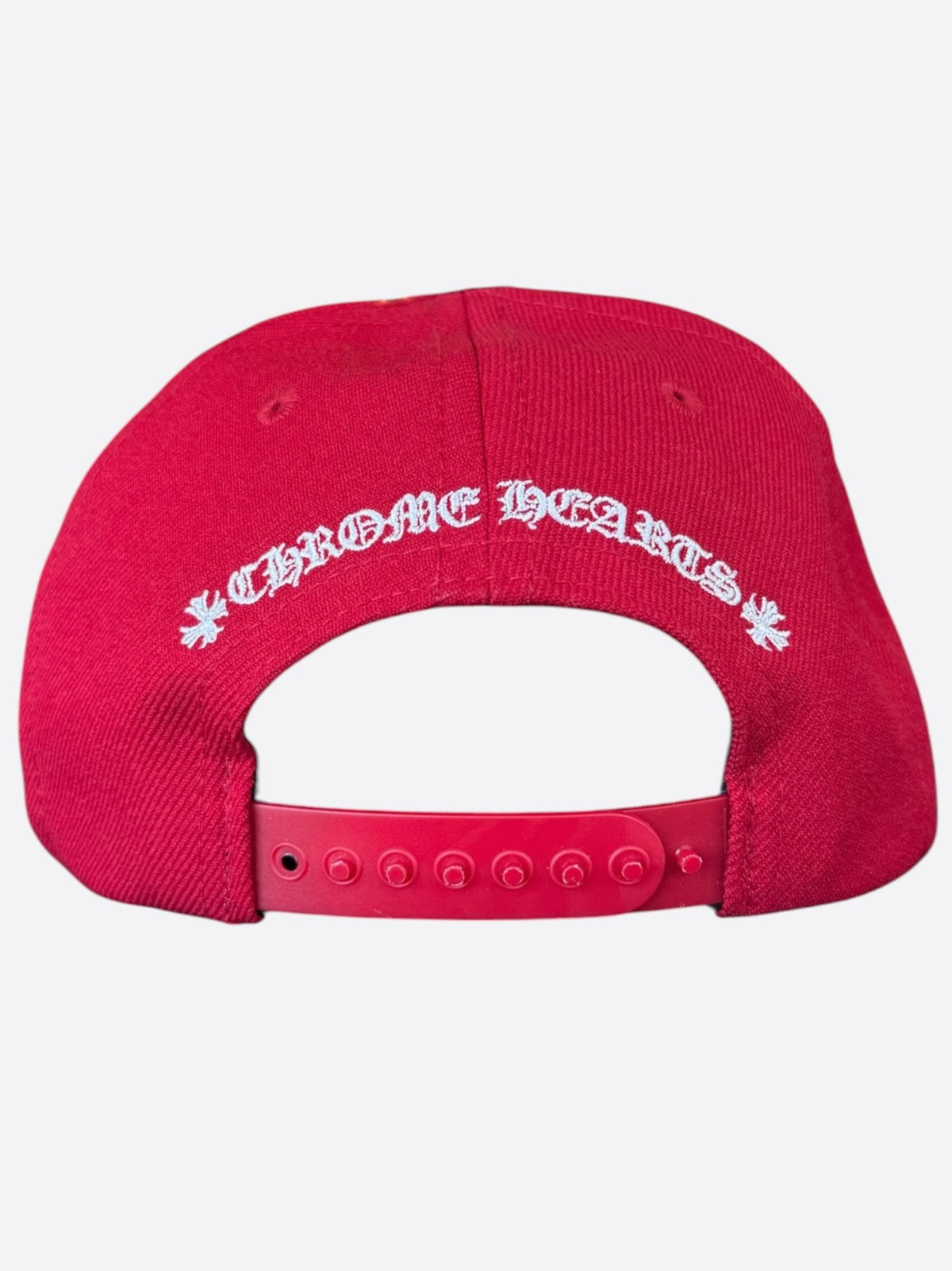 Chrome Hearts Red & White CH Logo Hat
