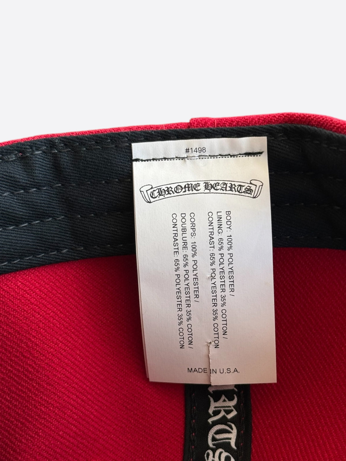 Chrome Hearts Red & White CH Logo Hat