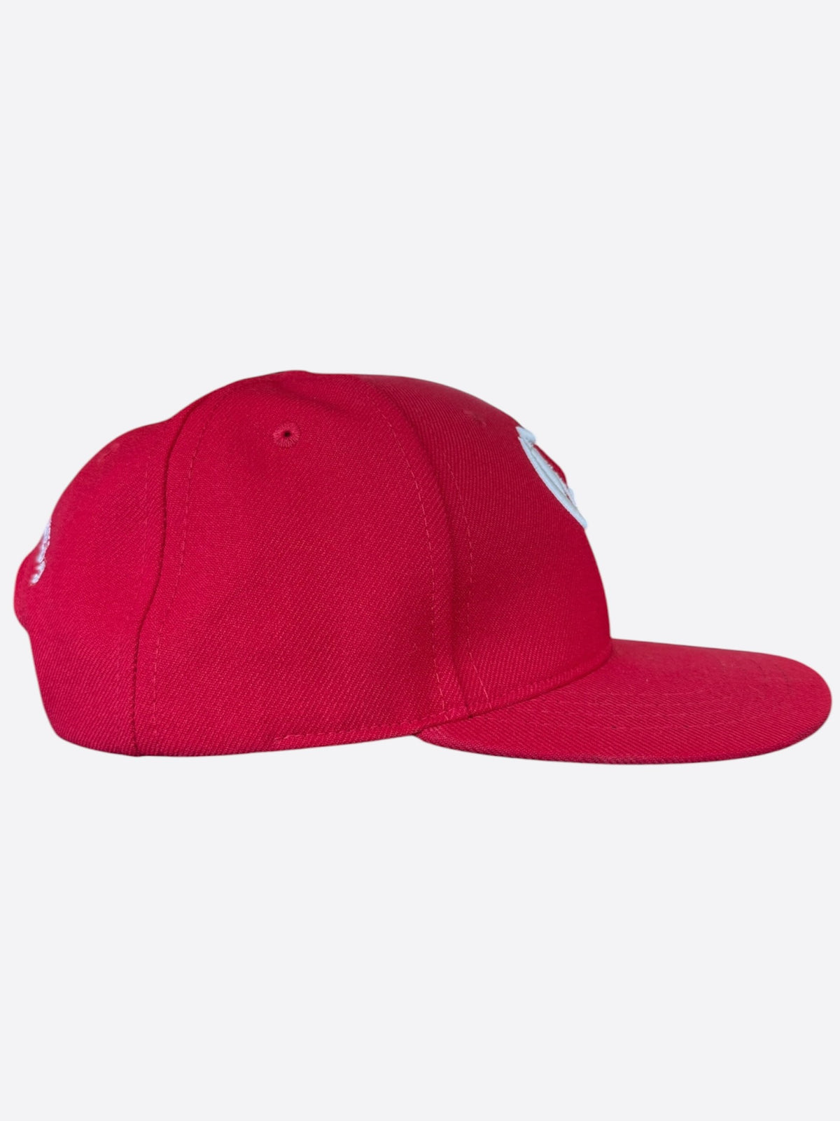 Chrome Hearts Red & White CH Logo Hat