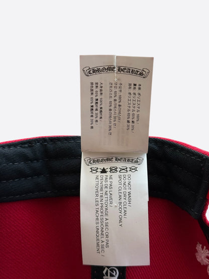 Chrome Hearts Red & White CH Logo Hat