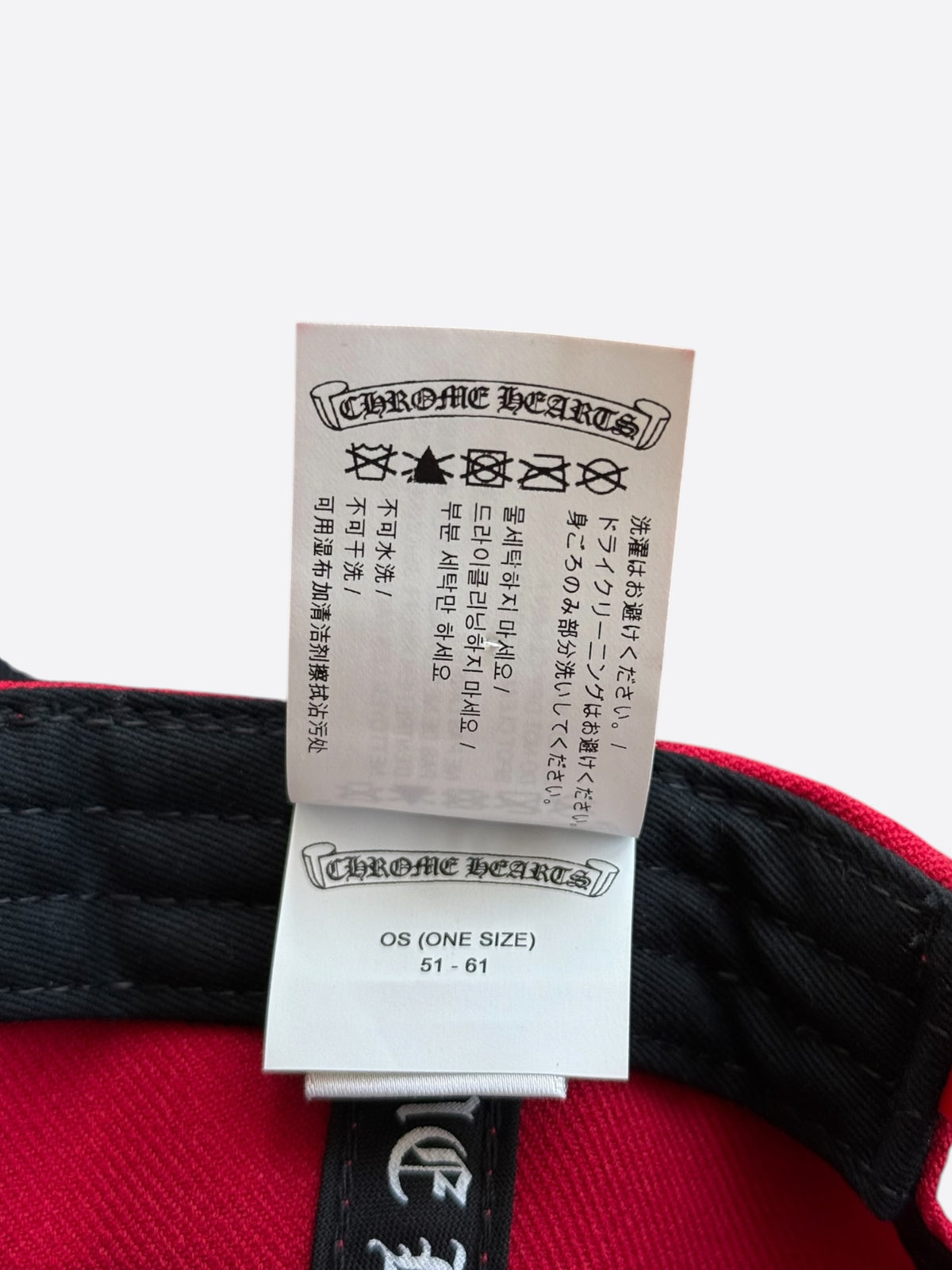 Chrome Hearts Red & White CH Logo Hat