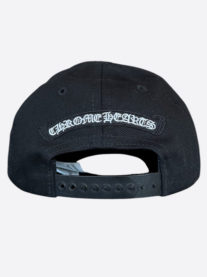 Chrome Hearts Black & White Embroidered Triple Cross RS3 Trucker Hat
