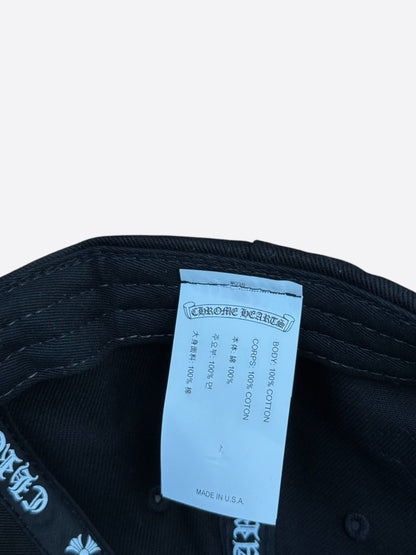 Chrome Hearts Black & White Embroidered Triple Cross RS3 Trucker Hat