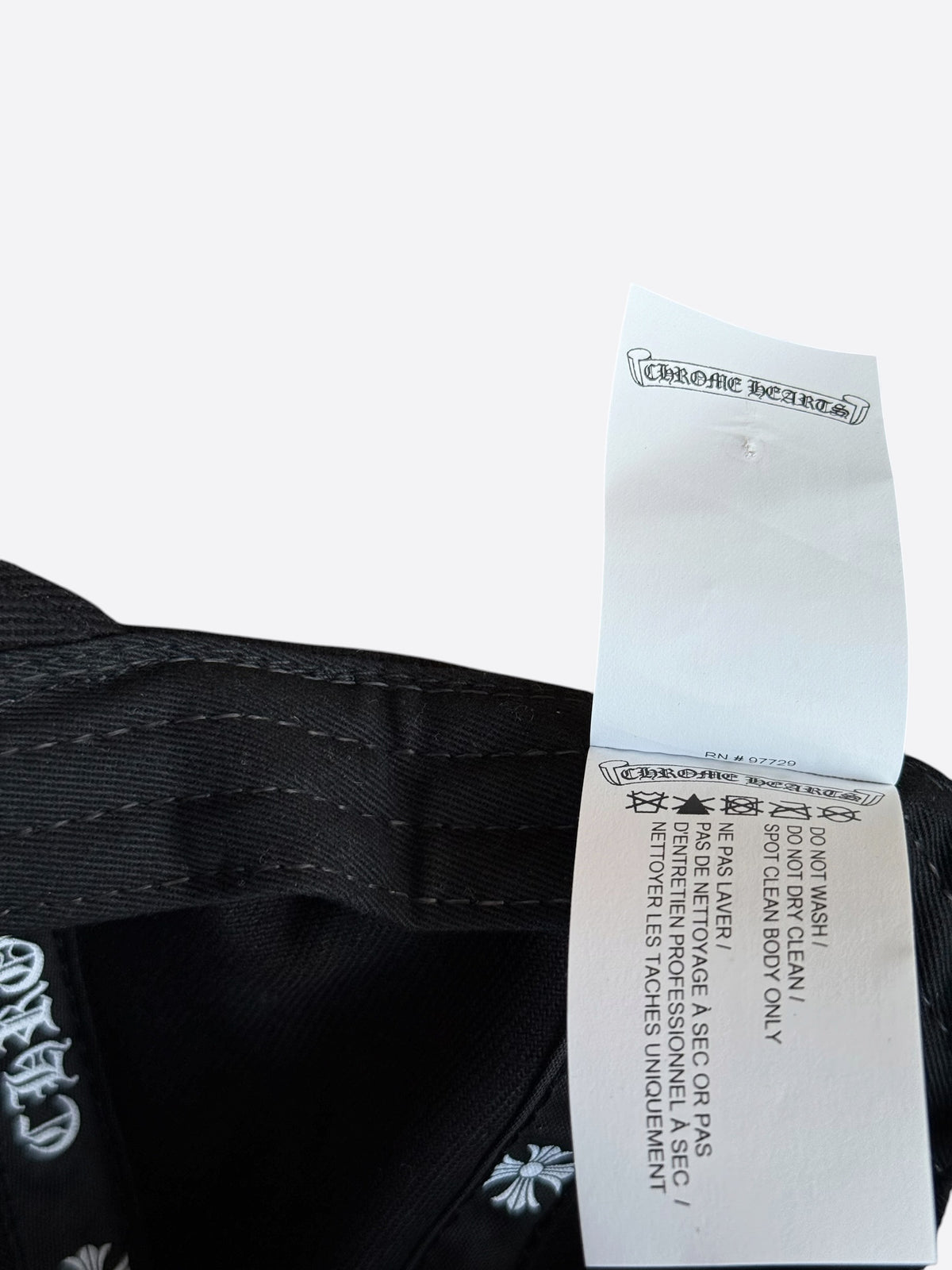 Chrome Hearts Black & White Embroidered Triple Cross RS3 Trucker Hat