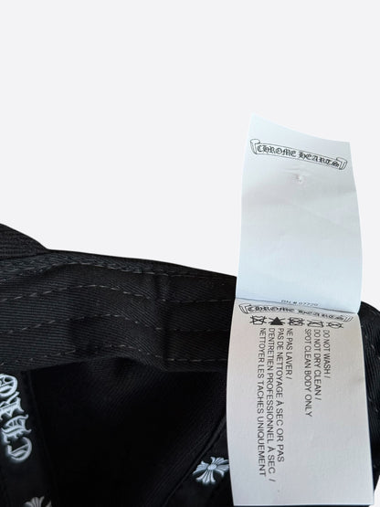 Chrome Hearts Black & White Embroidered Triple Cross RS3 Trucker Hat