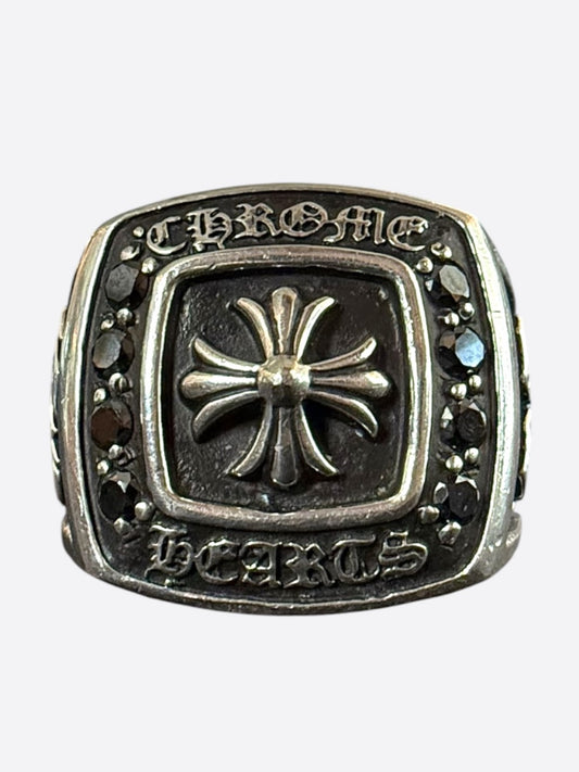 Chrome Hearts Silver & Black Diamond Championship Ring