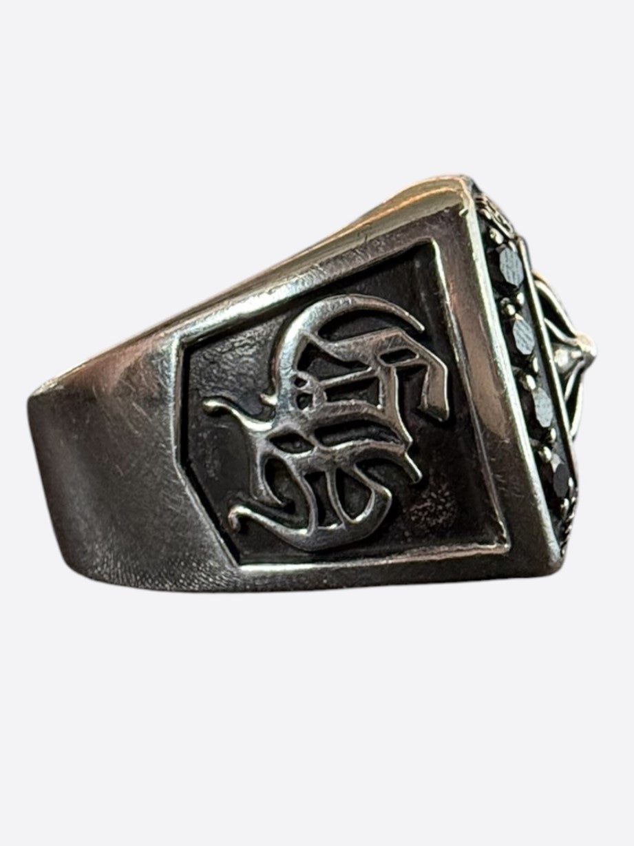 Chrome Hearts Silver & Black Diamond Championship Ring