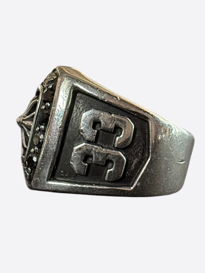 Chrome Hearts Silver & Black Diamond Championship Ring