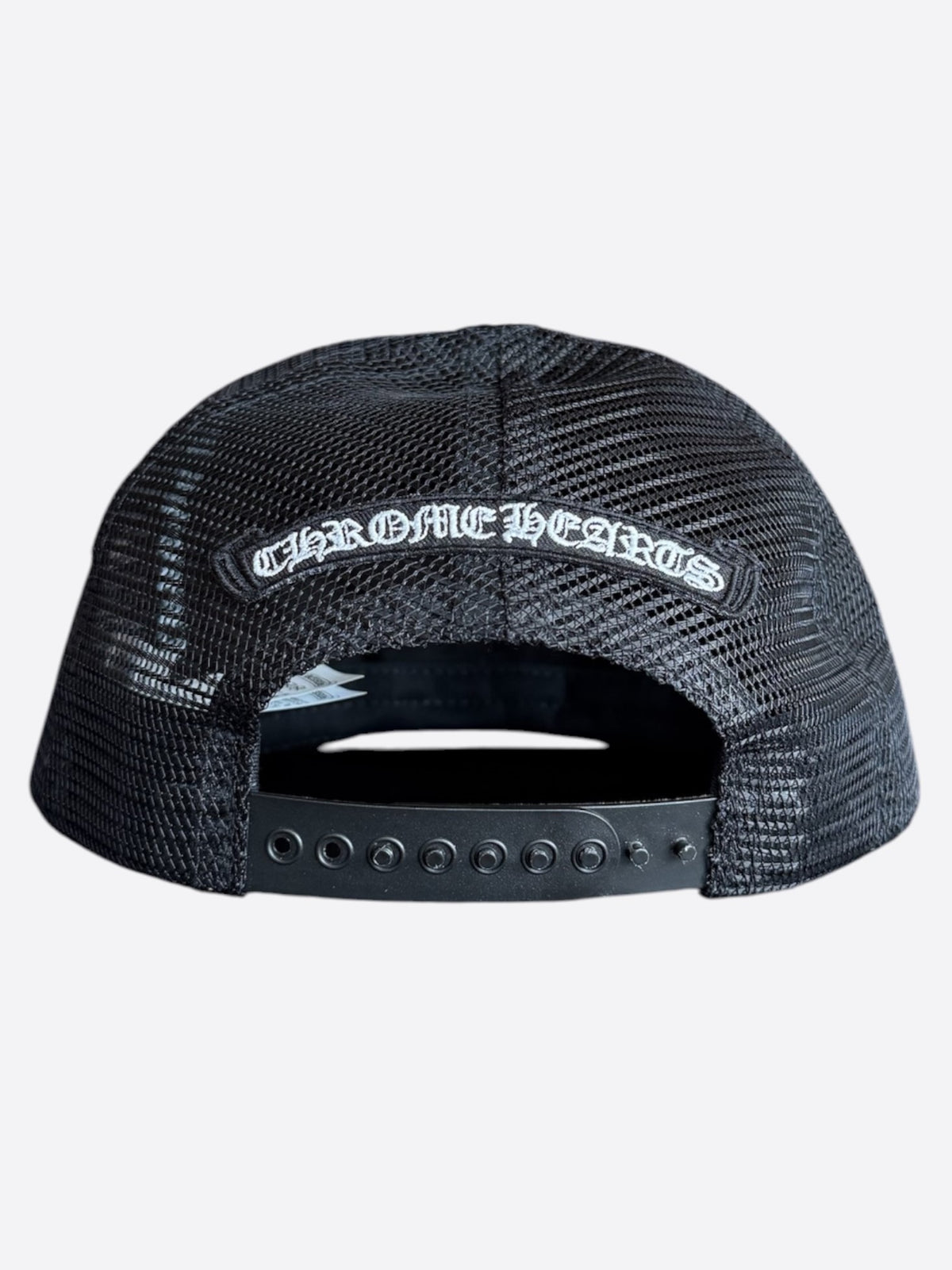 Chrome Hearts Black & White Ponyhair Triple Cross Patch Hat